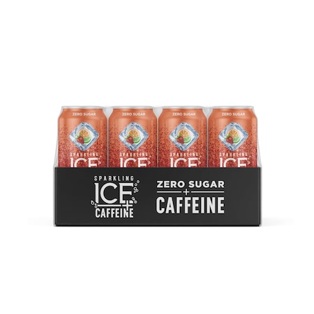 Sparkling Ice Sparkling Ice +Caffeine Strawberry Citrus Sparkling Water 16 oz., PK12 FG00139